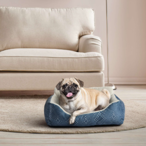 Puppy Dog Bed, Plush Bolster Dog for Small Dogs